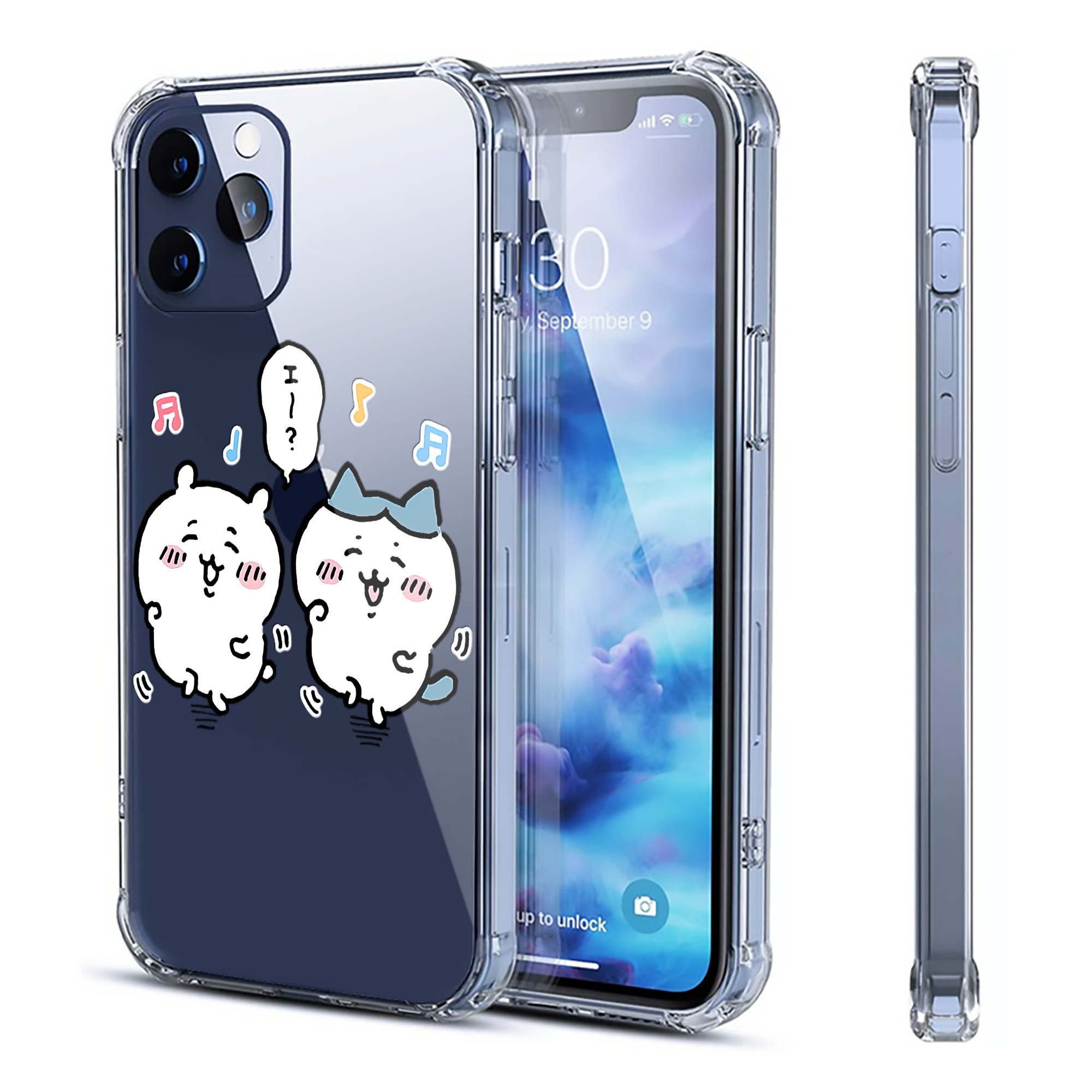 （画像用） ちいかわ ハチワレ Chii-kawa hachiware 【iPhone 12シリーズ対応】透明スマホケース（クリアソフトケース）